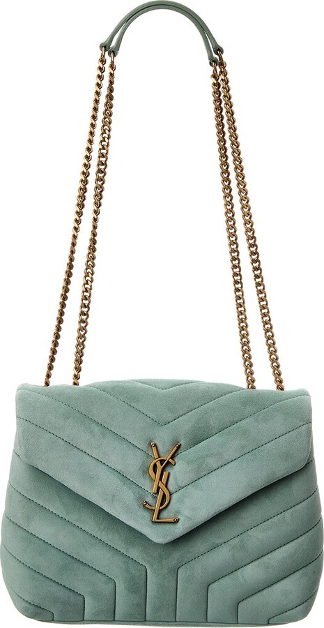 Saint Laurent Loulou Quilted Mini Bag - Green
