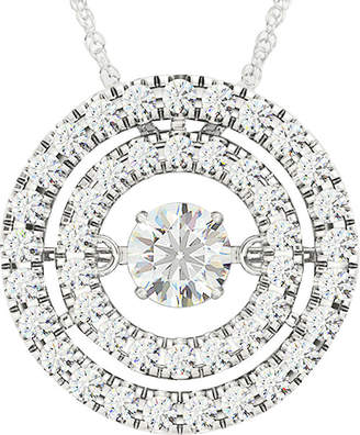 FINE JEWELRY Love in Motion 3/8 CT. T.W. Diamond 10K White Gold Pendant Necklace