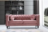 Thumbnail for your product : Rosdorf Park 76" Velvet Rolled Arm Chesterfield Sofa