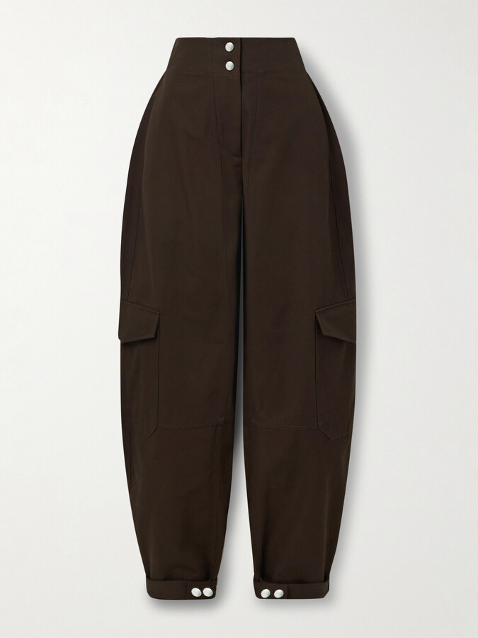 Co Cotton-canvas Tapered Cargo Pants - Brown