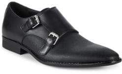 Calvin Klein Reeve Double Monk-Strap Leather Dress Shoes