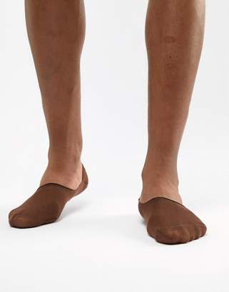 ASOS Design DESIGN Invisible Liner Socks In Dark Skintone