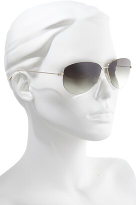 Oliver Peoples Strummer 63mm Oversize Gradient Aviator Sunglasses