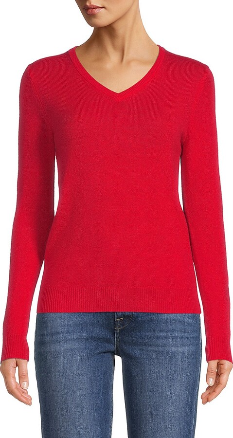 Amicale Basic V Neck Cashmere Sweater - ShopStyle