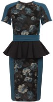 Thumbnail for your product : Antonio Marras Teal Jacquard Pencil Dress