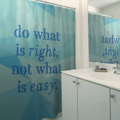 East Urban Home Faux Gemstone Do What Is Right Quote Single Shower Curtain
