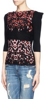Thumbnail for your product : Nobrand Pixel leopard wool knit sweater