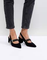Thumbnail for your product : Raid RAID Carlin Black Sling Mid block Heeled Shoes
