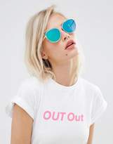 Thumbnail for your product : New Look Mirrored Cateye Sunglasses