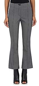 Helmut Lang Women's Houndstooth Wool-Blend Flared Crop Pants - Melange Grey Multi