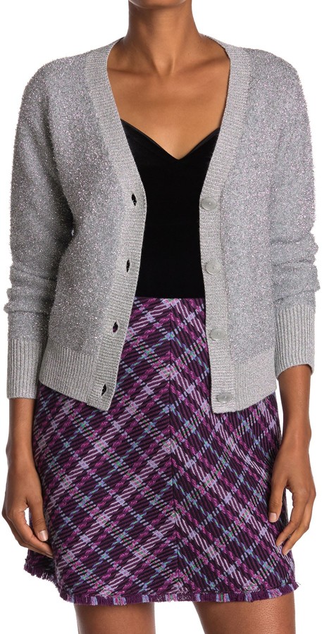 sparkly silver sweater