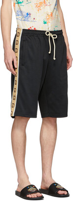 Gucci Black Technical Jersey GG Shorts