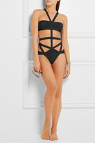 Thumbnail for your product : Herve Leger Cutout Stretch-bandage Swimsuit - Black