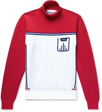 Prada Slim-Fit Logo-Jacquard Knitted Rollneck Sweater