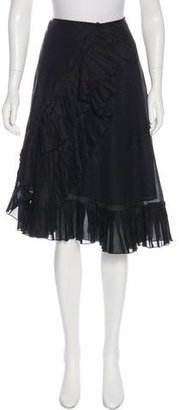 DKNY Ruffled A-Line Skirt