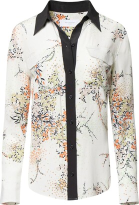 Equipment Floral-Print Silk Shirt - ShopStyle Tops