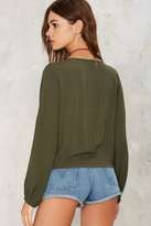 Thumbnail for your product : Factory Lauryn Plunging Top - Green