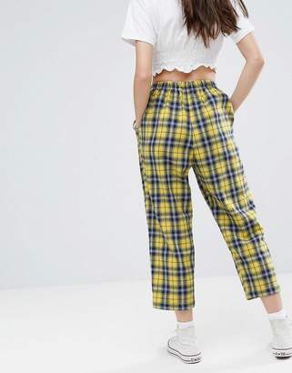 Reclaimed Vintage Inspired Drop Crotch Pants In Check