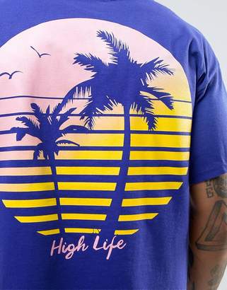 New Love Club Palm Tree Back Print T-Shirt