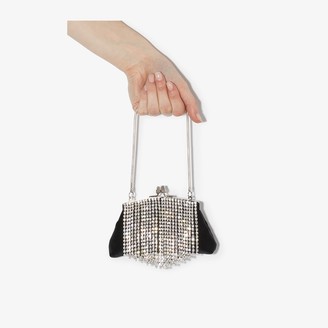 black fringe clutch bag