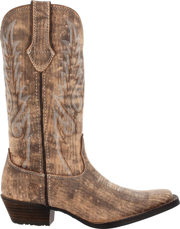 Durango Women's Dream Catcher Women's Distressed Brown Western Boot Distressed Brown and Tan