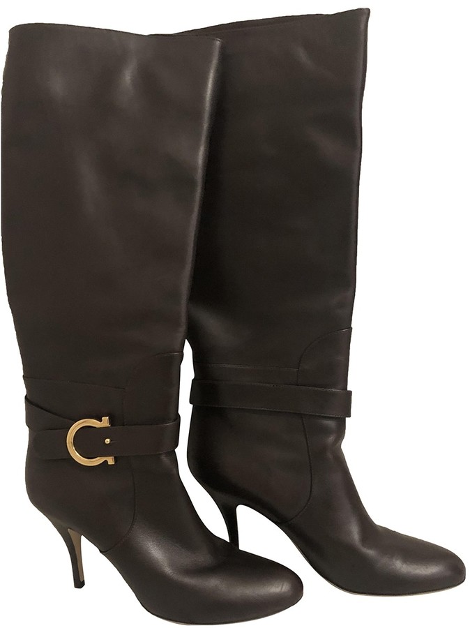 ferragamo leather boots