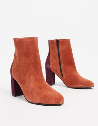 orange designer heels