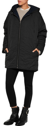Maje Quilted Shell Hooded Coat