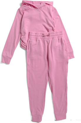 TJMAXX Girl 2Pc Terry Flutter Hoodie And Joggers Set, Spandex/Polyester/Rayon