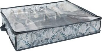 Laura Ashley Parterre 12-Pair Under The Bed Shoe Storage Bag in Blue