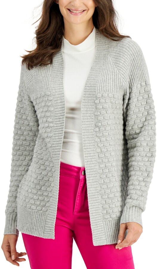 charter club plaid cardigan sweater coat