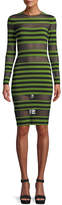 Thumbnail for your product : Norma Kamali Sheer Spliced Dress to Knee