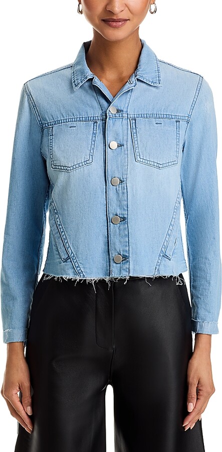 L'Agence Janelle Button Front Denim Jacket
