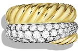 Thumbnail for your product : David Yurman Crossover Large Ring with Diamonds