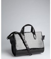 Thumbnail for your product : Alexander Wang black crocodile embossed leather convertible 'Pelican' satchel
