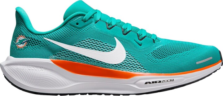 Nike Pegasus 41 Dolphins Running Shoes, Men's, M7.5/W9, Green/Black/Orange
