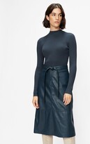Thumbnail for your product : Ted Baker Knit And Faux Leather Illusion Midi Dress