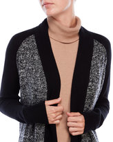 Thumbnail for your product : Sofia Cashmere Color Block Marled Knit Cashmere Cardigan