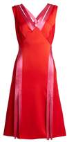 Thumbnail for your product : Versace Contrast-trim Crepe Dress - Womens - Red Multi
