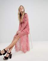 Thumbnail for your product : For Love & Lemons Plunge Lace Midi Dress