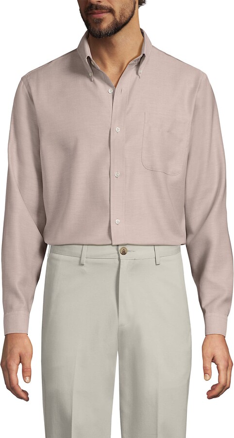 Big and Tall Traditional Fit Pattern No Iron Supima Oxford Dress Shirt