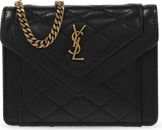 Mini Gaby Quilted Leather Micro Bag-on-chain In Black