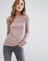 Thumbnail for your product : Vila Lace Front T-Shirt