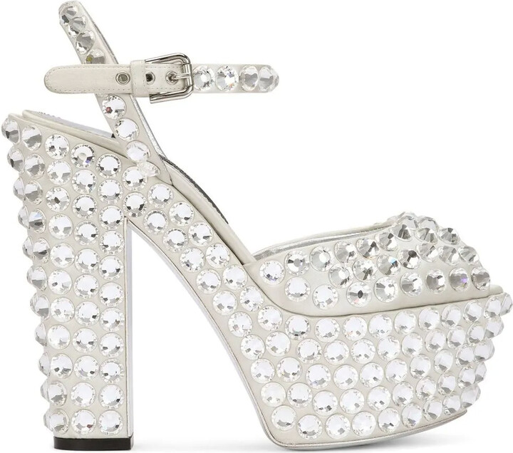 Dolce & Gabbana 130mm Rhinestone-Embellished Platform Pumps