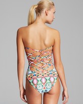 Thumbnail for your product : Mara Hoffman Lattice Back One Piece Swimsuit