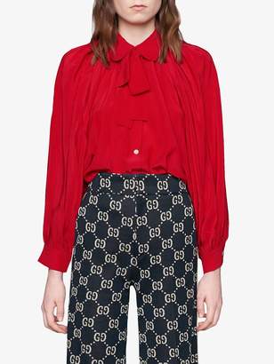 Gucci Silk shirt with neck bow