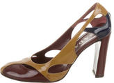 Thumbnail for your product : Prada Patent Leather Round-Toe Pumps