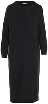Thumbnail for your product : Brunello Cucinelli Shoulder Cut Out Knit Midi Dress