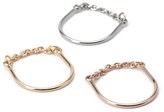 Thumbnail for your product : Forever 21 FOREVER 21+ Chained Geo Cutout Ring Set