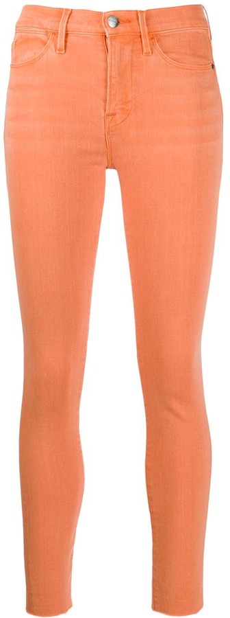 ladies orange jeans